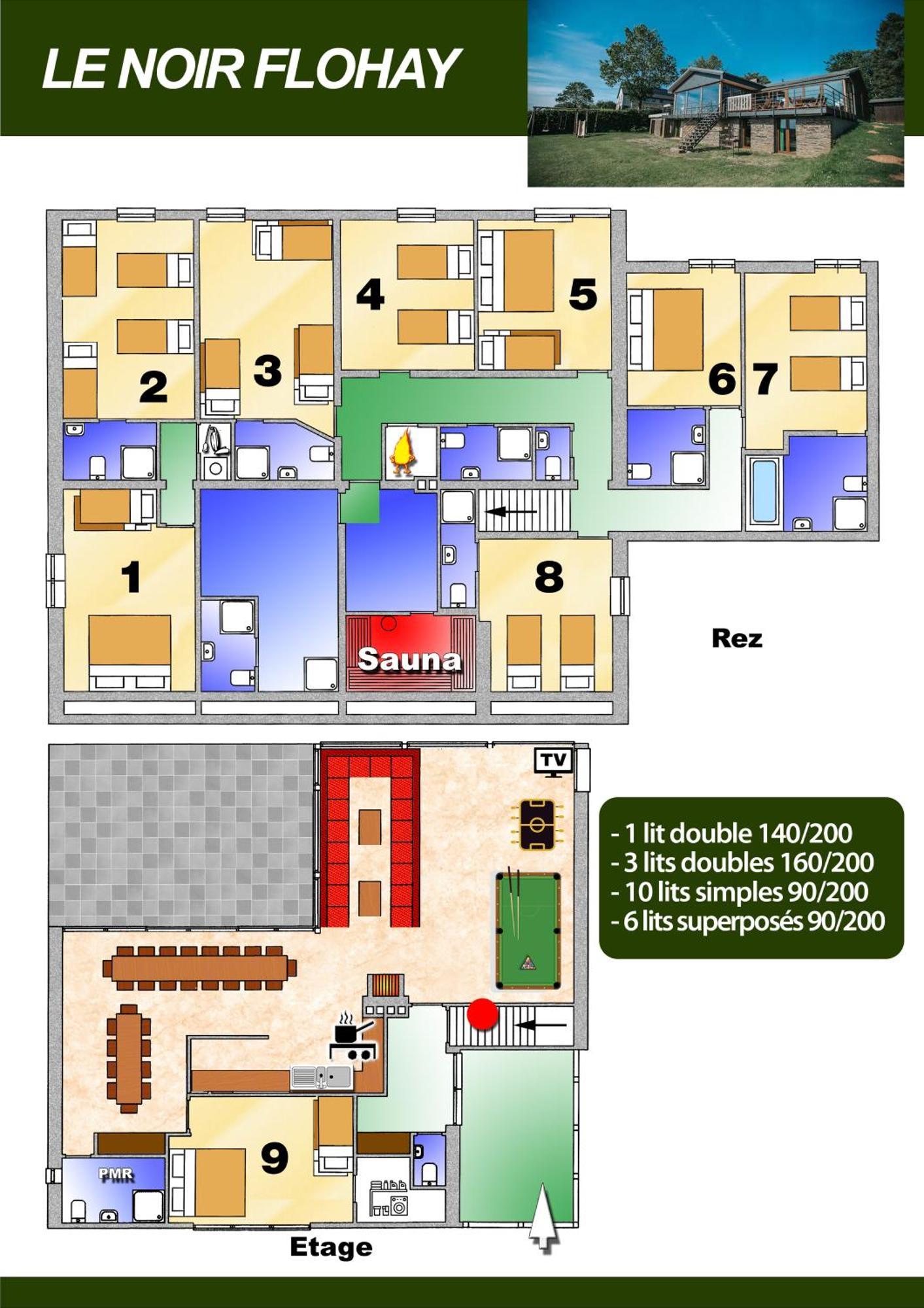הוילה Le Noir Flohay 30 Pers - Malmedy, Vue, Wellness מראה חיצוני תמונה